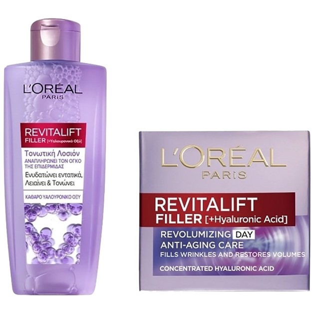 L\'oreal Paris Πακέτο Προσφοράς Revitalift Filler Day Cream 50ml & L\'oreal Paris Revitalift Filler Τονωτική Λοσιόν Προσώπου 200ml L\'oreal Paris Πακέτο Προσφοράς Revitalift Filler Day Cream 50ml & L\'oreal Paris Revitalift Filler Τονωτική Λοσιόν Προσώπου 200ml
