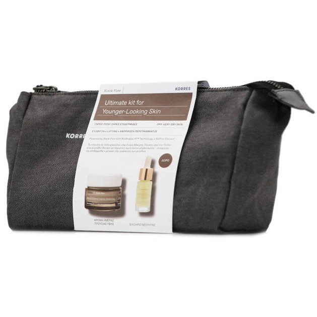Korres Promo Ultimate Kit for Younger-Looking Skin Black Pine Day Cream for Dry Skin 40ml & Δώρο Golden Krocus Elixir 15ml & Tinted Face Cream Spf20, 1.5ml & Νεσεσέρ Korres Promo Ultimate Kit for Younger-Looking Skin Black Pine Day Cream for Dry Skin 40ml & Δώρο Golden Krocus Elixir 15ml & Tinted Face Cream Spf20, 1.5ml & Νεσεσέρ
