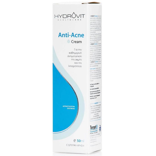 Hydrovit Anti-Acne Cream Κρέμα για Ακμή 50ml Hydrovit Anti-Acne Cream Κρέμα για Ακμή 50ml