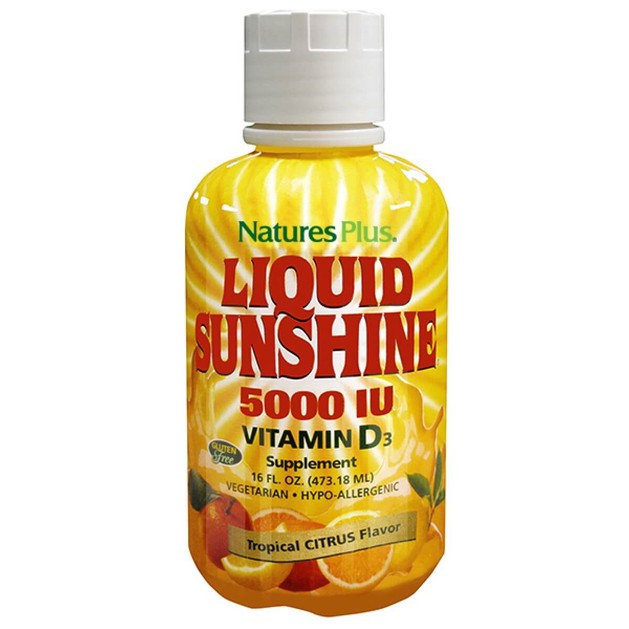 Nature\'s Plus Liquid Sunshine 5000 IU Vitamin D3 Συμπλήρωμα Διατροφής για την Υγεία των Οστών & των Δοντιών 473ml Nature\'s Plus Liquid Sunshine 5000 IU Vitamin D3 Συμπλήρωμα Διατροφής για την Υγεία των Οστών & των Δοντιών 473ml