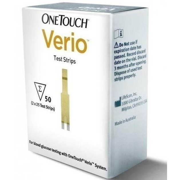 LifeScan OneTouch Verio Test Strips Ταινίες Μέτρησης Γλυκόζης Αίματος / Μέτρησης Σακχάρου 50 strips LifeScan OneTouch Verio Test Strips Ταινίες Μέτρησης Γλυκόζης Αίματος / Μέτρησης Σακχάρου 50 strips
