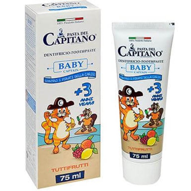 Pasta Del Capitano Junior Οδοντόκρεμα Παιδική απο 3 Ετών με Γεύση TuttiFrutti 75ml Pasta Del Capitano Junior Οδοντόκρεμα Παιδική απο 3 Ετών με Γεύση TuttiFrutti 75ml