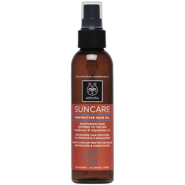Apivita Suncare Protective Hair Oil With Sunflower & Abyssinian Oil 150ml Apivita Suncare Protective Hair Oil With Sunflower & Abyssinian Oil 150ml