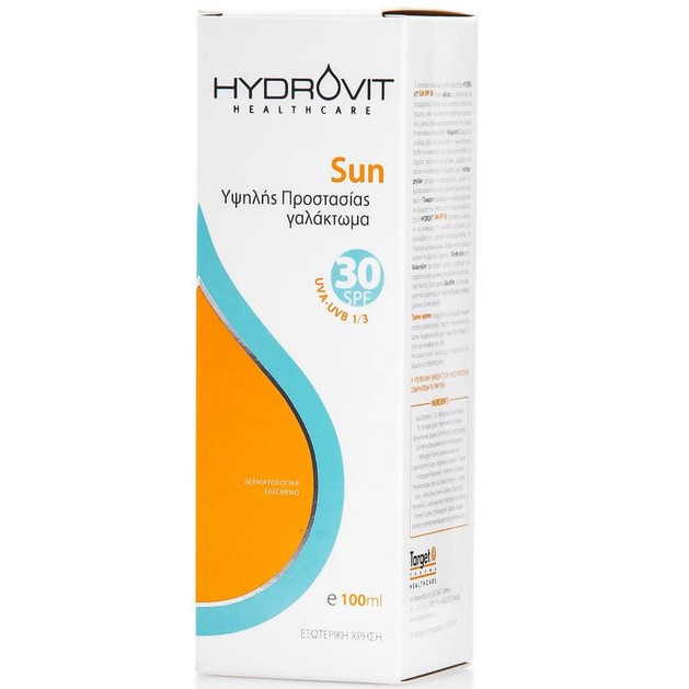 Hydrovit Sun Emulsion Spf30 Αντηλιακό Γαλάκτωμα Υψηλής Προστασίας 100ml Hydrovit Sun Emulsion Spf30 Αντηλιακό Γαλάκτωμα Υψηλής Προστασίας 100ml
