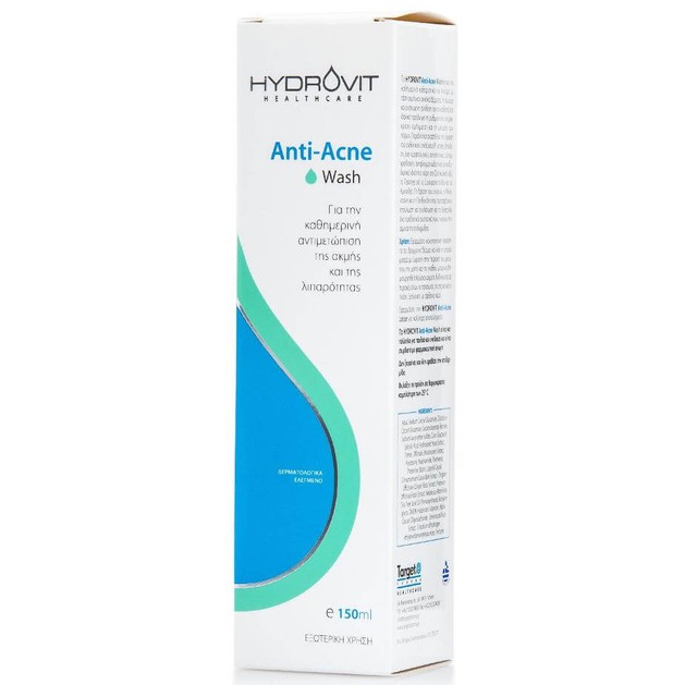 Hydrovit Anti-Acne Wash Καθαριστικό για Λιπαρά με Τάση Ακμής και Ακνεϊκά Δέρματα 150ml Hydrovit Anti-Acne Wash Καθαριστικό για Λιπαρά με Τάση Ακμής και Ακνεϊκά Δέρματα 150ml