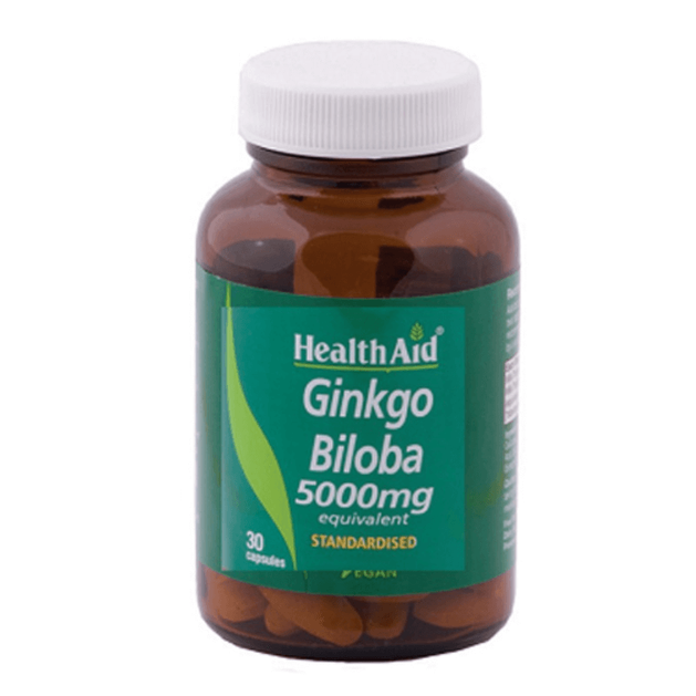 Health Aid Gingko Biloba 5000mg 30caps Health Aid Gingko Biloba 5000mg 30caps
