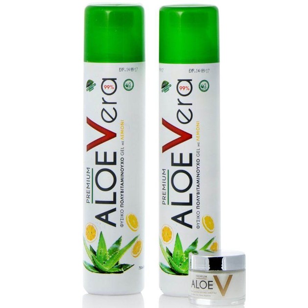 Premium Aloe V Promo Βιολογικό Gel Αλόης 2x750ml + Δώρο Premium Aloe V Ενυδατική Προσώπου 50ml Premium Aloe V Promo Βιολογικό Gel Αλόης 2x750ml + Δώρο Premium Aloe V Ενυδατική Προσώπου 50ml