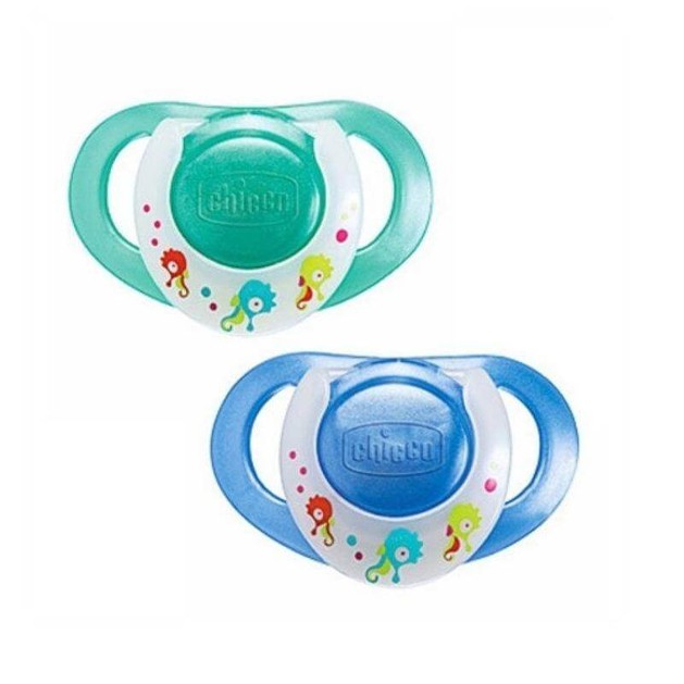 Chicco Πιπίλα Physio Σιλικόνη με κρίκο, Πράσινο Γαλάζιο 2τεμ , 4m+ Chicco Πιπίλα Physio Σιλικόνη με κρίκο, Πράσινο Γαλάζιο 2τεμ , 4m+