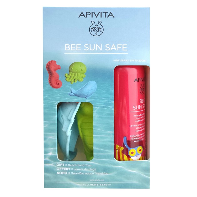 Apivita Bee Sun Safe Kids Spray Spf50, 200ml & Δώρο Παιχνίδια Παραλίας 3 Τεμάχια Apivita Bee Sun Safe Kids Spray Spf50, 200ml & Δώρο Παιχνίδια Παραλίας 3 Τεμάχια