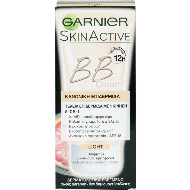 Garnier BB Cream Miracle Skin Perfector Light Ενυδατική Κρέμα 5 σε 1 με Χρώμα, Τέλεια Επιδερμίδα με μια Κίνηση 50ml Garnier BB Cream Miracle Skin Perfector Light Ενυδατική Κρέμα 5 σε 1 με Χρώμα, Τέλεια Επιδερμίδα με μια Κίνηση 50ml