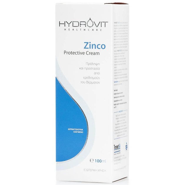 Hydrovit Zinco Protective Cream Ειδική Κρέμα για Προστασία και Ανάπλαση της Ευαίσθητης Επιδερμίδας 100ml Hydrovit Zinco Protective Cream Ειδική Κρέμα για Προστασία και Ανάπλαση της Ευαίσθητης Επιδερμίδας 100ml
