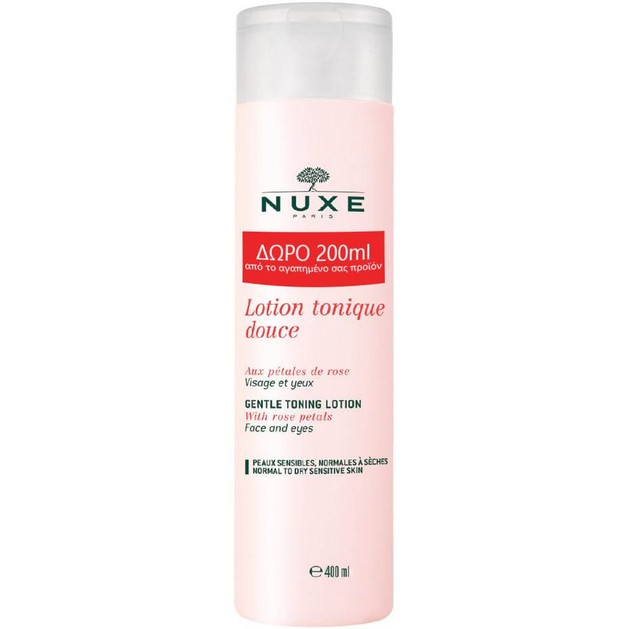 Nuxe Lotion Tonique Douce aux Petales de Rose Τονωτική Λοσιόν με Ροδοπέταλα 400ml Promo Επιπλέον 200ml Nuxe Lotion Tonique Douce aux Petales de Rose Τονωτική Λοσιόν με Ροδοπέταλα 400ml Promo Επιπλέον 200ml