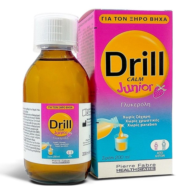 Pierre Fabre Sante Drill Calm Junior Παιδικό Σιρόπι για τον Ξηρό Βήχα Από 6 Ετών 200ml Pierre Fabre Sante Drill Calm Junior Παιδικό Σιρόπι για τον Ξηρό Βήχα Από 6 Ετών 200ml