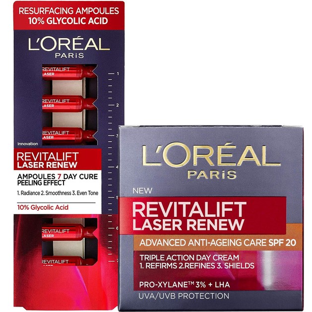 L\'oreal Paris Πακέτο Προσφοράς Revitalift Laser Renew Ampoules 7x1ml & Revitalift Laser Renew Spf20, 50ml L\'oreal Paris Πακέτο Προσφοράς Revitalift Laser Renew Ampoules 7x1ml & Revitalift Laser Renew Spf20, 50ml