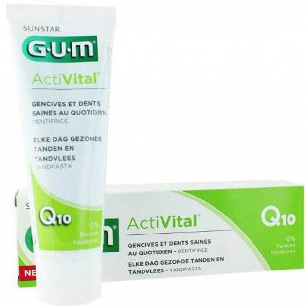 Gum 6050 Activital Q10 Toothpaste Οδοντόκρεμα Καθημερινής Προστασίας Ούλων-Δοντιών με Αντιοξειδωτικά Q10 & Ρόδι 0% Parabens 75ml Gum 6050 Activital Q10 Toothpaste Οδοντόκρεμα Καθημερινής Προστασίας Ούλων-Δοντιών με Αντιοξειδωτικά Q10 & Ρόδι 0% Parabens 75ml