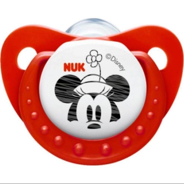 Nuk Trendline Disney Mickey Πιπίλα Σιλικόνης με Κρίκο Κόκκινη Μεγέθους 1 (0-6 Μηνών) 1τμχ Nuk Trendline Disney Mickey Πιπίλα Σιλικόνης με Κρίκο Κόκκινη Μεγέθους 1 (0-6 Μηνών) 1τμχ