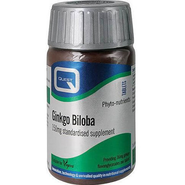 Quest Ginkgo Biloba 150mg Extract , 30 ταμπλέτες Quest Ginkgo Biloba 150mg Extract , 30 ταμπλέτες