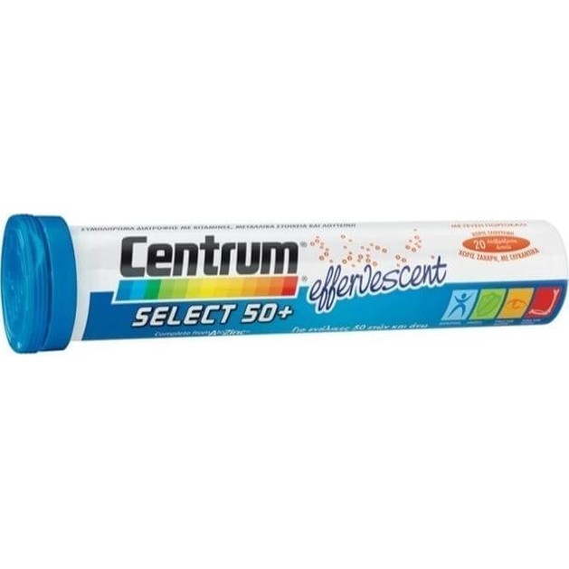 Centum Select 50+ Effervescent Αναβράζον Συμπλήρωμα Διατροφής Για Τις Ανάγκες Των Ενηλίκων 50+ Ετών, 20 eff, tabs Centum Select 50+ Effervescent Αναβράζον Συμπλήρωμα Διατροφής Για Τις Ανάγκες Των Ενηλίκων 50+ Ετών, 20 eff, tabs