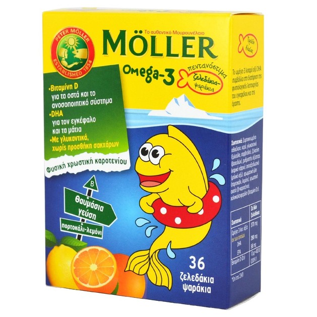 Moller’s Ω3 Παιδικά Ζελεδάκια 36τεμάχια Moller’s Ω3 Παιδικά Ζελεδάκια 36τεμάχια