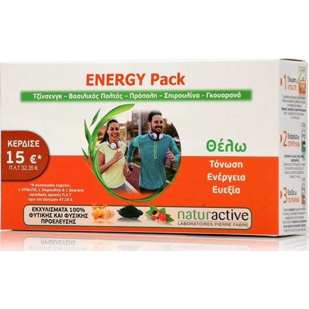 Naturactive Energy Pack - Τζίνσεγκ, Βασιλικός Πολτός, Πρόπολη, Σπιρουλίνα, Γκουαρανά για Τόνωση & Ενέργεια 30 sticks Naturactive Energy Pack - Τζίνσεγκ, Βασιλικός Πολτός, Πρόπολη, Σπιρουλίνα, Γκουαρανά για Τόνωση & Ενέργεια 30 sticks
