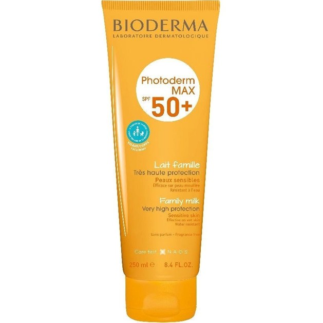 Bioderma Photoderm Max Lait Spf50+ Αντηλιακό Γαλάκτωμα για Μέγιστη Φωτοπροστασία για Όλη την Οικογένεια 250ml Bioderma Photoderm Max Lait Spf50+ Αντηλιακό Γαλάκτωμα για Μέγιστη Φωτοπροστασία για Όλη την Οικογένεια 250ml