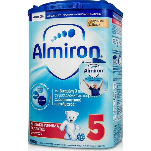 Nutricia Almiron 5 Νηπιακό Ρόφημα Γάλακτος από 3 Ετών 800gr Nutricia Almiron 5 Νηπιακό Ρόφημα Γάλακτος από 3 Ετών 800gr