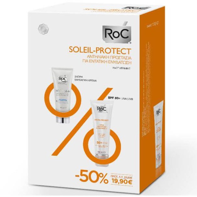 Roc Soleil-Protect Quenching Nourishing Cream Αντηλιακή Θρέψης & Ενυδάτωσης Spf50+ 50ml & Hydra+ Light Texture 40ml Promo -50% Roc Soleil-Protect Quenching Nourishing Cream Αντηλιακή Θρέψης & Ενυδάτωσης Spf50+ 50ml & Hydra+ Light Texture 40ml Promo -50%