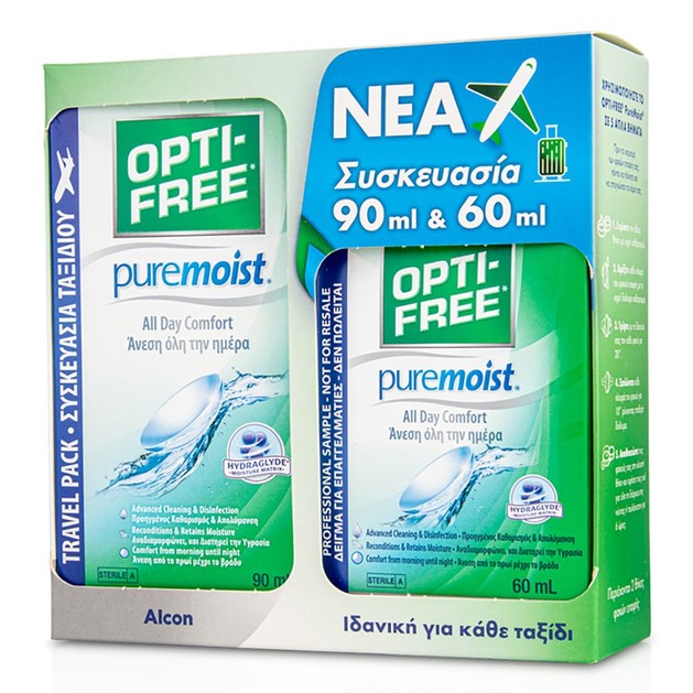 Alcon Opti-Free Πακέτο Προσφοράς Pure Moist 90ml & Δώρο 60ml Alcon Opti-Free Πακέτο Προσφοράς Pure Moist 90ml & Δώρο 60ml
