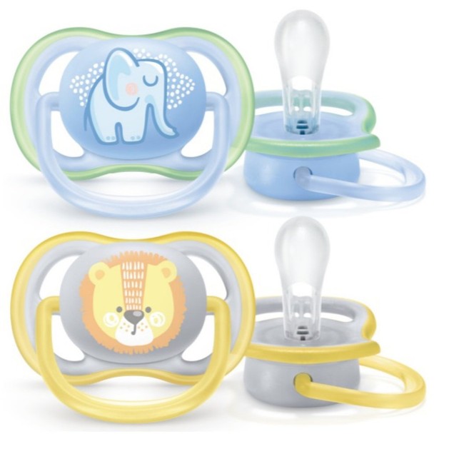 Avent Ultra Air Πιπίλα Σιλικόνης, Ελαφριά για να Αναπνέει το Δέρμα του Μωρού, Γαλάζιο Κίτρινο 0-6m SCF085/01, 2 Τεμάχια Avent Ultra Air Πιπίλα Σιλικόνης, Ελαφριά για να Αναπνέει το Δέρμα του Μωρού, Γαλάζιο Κίτρινο 0-6m SCF085/01, 2 Τεμάχια