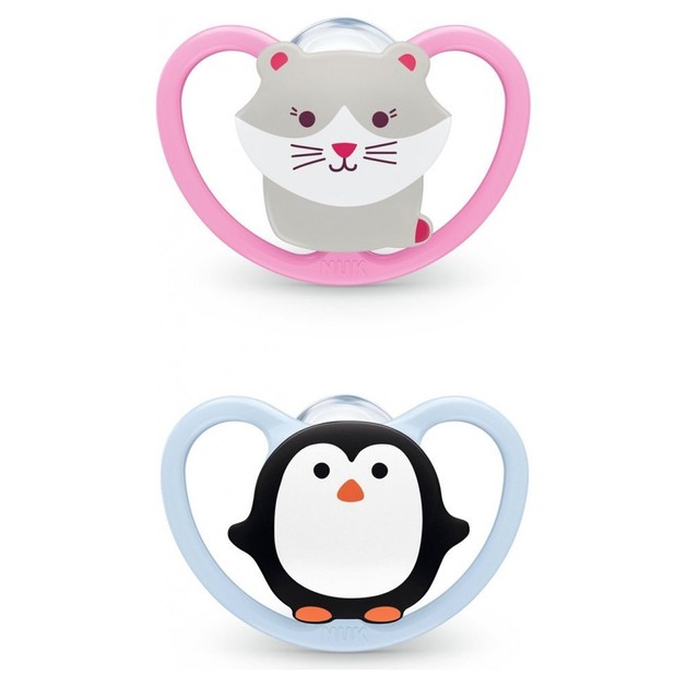 Nuk Monochrome Animals Space Limited Edition 6-18m Silicone 2 Τεμάχια Nuk Monochrome Animals Space Limited Edition 6-18m Silicone 2 Τεμάχια