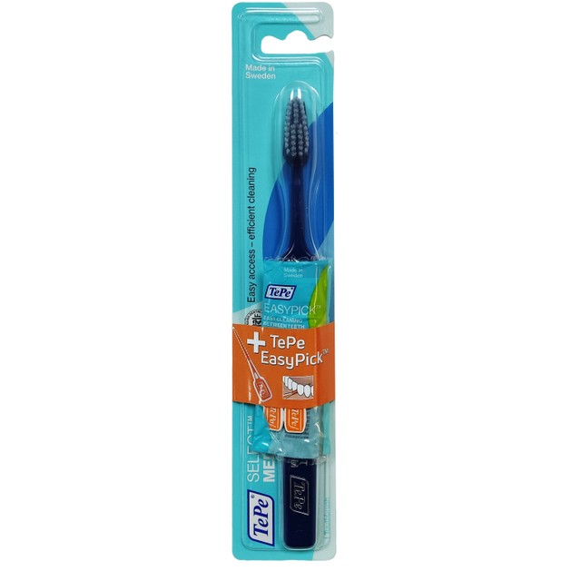 Tepe Promo Select Medium Dark Blue Toothbrush 1 Τεμάχιο & Δώρο Easy Pick 2 Τεμάχια Tepe Promo Select Medium Dark Blue Toothbrush 1 Τεμάχιο & Δώρο Easy Pick 2 Τεμάχια