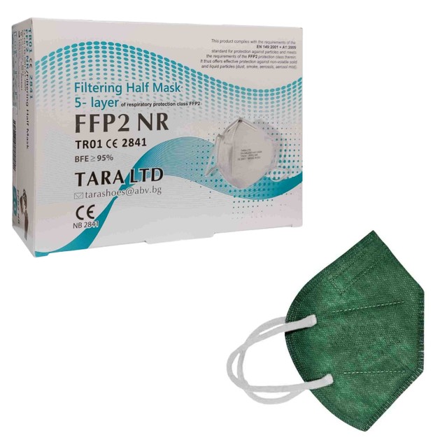 Tara Filtering Half Non Medical 5 Layer Masks FFP2 NR KN95 Green 20 Τεμάχια Tara Filtering Half Non Medical 5 Layer Masks FFP2 NR KN95 Green 20 Τεμάχια