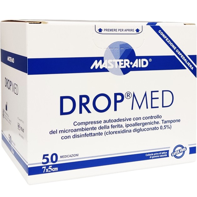 Master Aid Drop Med 7cm x 5cm 50 Τεμάχια Master Aid Drop Med 7cm x 5cm 50 Τεμάχια