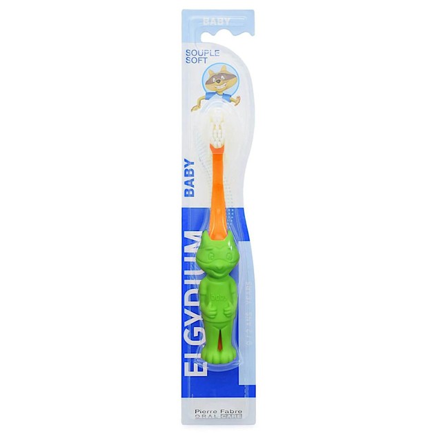 Elgydium Baby Οδοντόβουρτσα για τα Πρώτα Δόντια του Μωρού 1 Τεμάχιο - Πράσινο/Πορτοκαλί Elgydium Baby Οδοντόβουρτσα για τα Πρώτα Δόντια του Μωρού 1 Τεμάχιο - Πράσινο/Πορτοκαλί