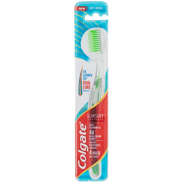 Colgate SlimSoft Advanced Toothbrush Soft 1 Τεμάχιο - Πράσινο Colgate SlimSoft Advanced Toothbrush Soft 1 Τεμάχιο - Πράσινο