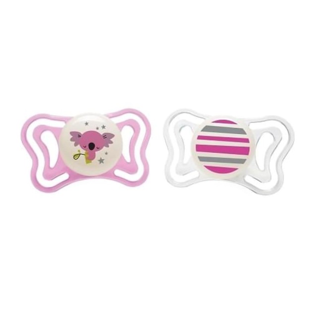 Chicco Silicone Soother Physio Forma Light 6-16m 2 Τεμάχια - Ροζ/ Διάφανο Chicco Silicone Soother Physio Forma Light 6-16m 2 Τεμάχια - Ροζ/ Διάφανο