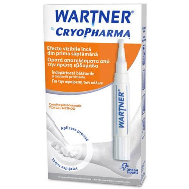 Wartner Cryopharma, στυλό αφαίρεσης κάλων, Ορατά αποτελέσματα από την πρώτη εβδομάδα 4 ml Wartner Cryopharma, στυλό αφαίρεσης κάλων, Ορατά αποτελέσματα από την πρώτη εβδομάδα 4 ml