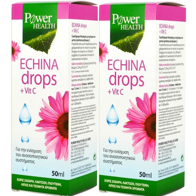 Power Health Πακέτο Προσφοράς Echina Drops Vitamin C 2x50ml Power Health Πακέτο Προσφοράς Echina Drops Vitamin C 2x50ml