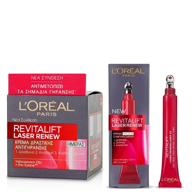 L\'oreal Paris Πακέτο Προσφοράς Revitalift Laser Renew Κρέμα Ημέρας 50ml & Revitalift Laser Renew Αντιγηραντική Κρέμα Ματιών 15ml L\'oreal Paris Πακέτο Προσφοράς Revitalift Laser Renew Κρέμα Ημέρας 50ml & Revitalift Laser Renew Αντιγηραντική Κρέμα Ματιών 15ml