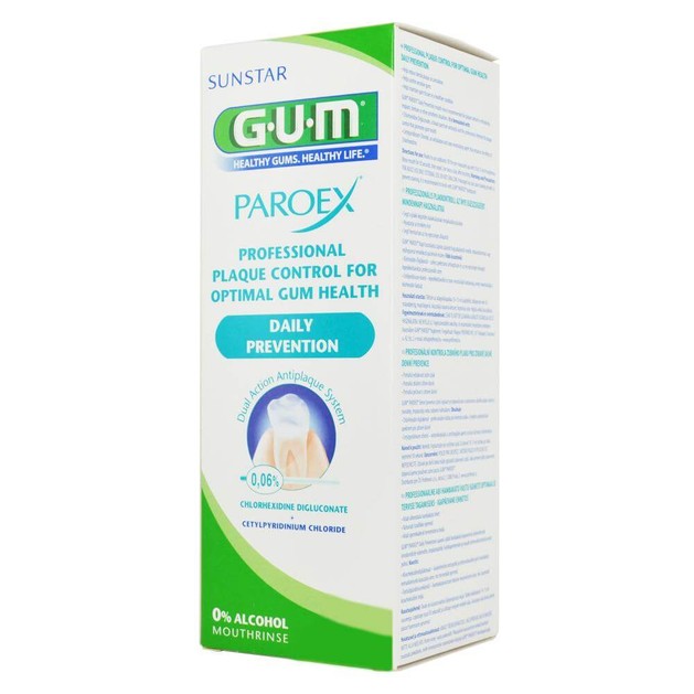 Gum Paroex 1702 Daily Prevention 0.06% Στοματικό Διάλυμα Ενάντια στη Πλάκα για Υγιή Ούλα 500ml Gum Paroex 1702 Daily Prevention 0.06% Στοματικό Διάλυμα Ενάντια στη Πλάκα για Υγιή Ούλα 500ml
