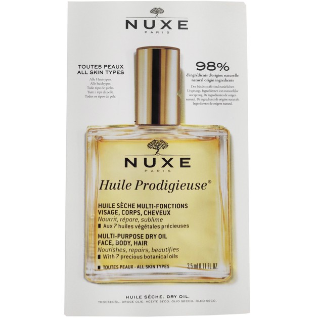 Δείγμα Nuxe Huile Prodigieuse Ξηρό Λάδι Ενυδάτωσης & Λάμψης για Πρόσωπο-Σώμα-Μαλλιά 3.5ml Δείγμα Nuxe Huile Prodigieuse Ξηρό Λάδι Ενυδάτωσης & Λάμψης για Πρόσωπο-Σώμα-Μαλλιά 3.5ml