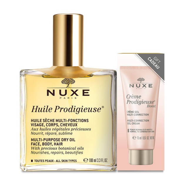 Nuxe Promo Huile Prodigieuse Ξηρό Λάδι για Πρόσωπο-Σώμα-Μαλλιά 100ml &Δώρο Prodigieuse Boost Day Gel Cream Multi-Correction 15ml Nuxe Promo Huile Prodigieuse Ξηρό Λάδι για Πρόσωπο-Σώμα-Μαλλιά 100ml &Δώρο Prodigieuse Boost Day Gel Cream Multi-Correction 15ml