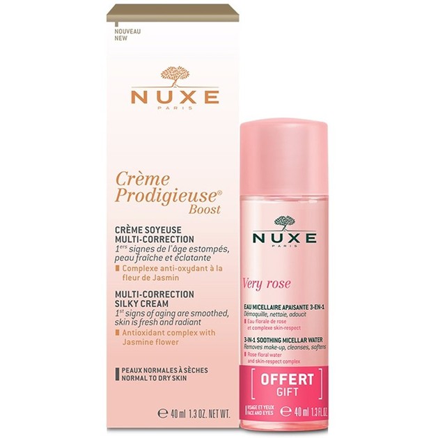 Nuxe Πακέτο Προσφοράς Prodigieuse Boost Face & Neck Day Silky Cream 40ml & Δώρο Very Rose 3 in 1 Soothing Micellar Water 40ml Nuxe Πακέτο Προσφοράς Prodigieuse Boost Face & Neck Day Silky Cream 40ml & Δώρο Very Rose 3 in 1 Soothing Micellar Water 40ml