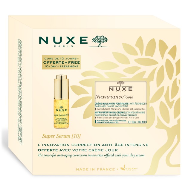 Nuxe Gift Pack Nuxuriance Gold Nutri-Fortifying Oil-Cream for Dry Skin 50ml & Δώρο Super Serum 10, 5ml Nuxe Gift Pack Nuxuriance Gold Nutri-Fortifying Oil-Cream for Dry Skin 50ml & Δώρο Super Serum 10, 5ml