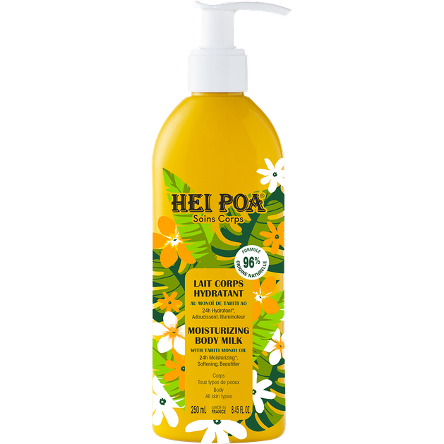 Hei Poa Moisturizing Body Milk with Tahiti Monoi Oil 250ml Hei Poa Moisturizing Body Milk with Tahiti Monoi Oil 250ml