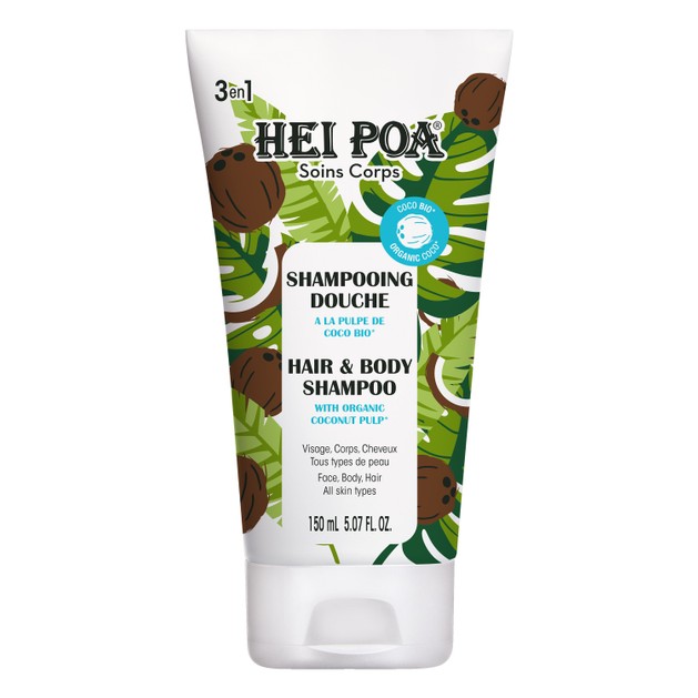 Hei Poa Soins Corps Hair & Body Shampoo with Organic Coconut Pulp 150ml Hei Poa Soins Corps Hair & Body Shampoo with Organic Coconut Pulp 150ml