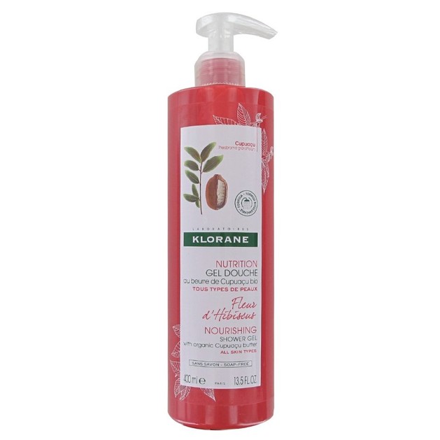 Klorane Nourishing Shower Gel With Organic Cupuacu Butter With Hibiscus Flower Απαλό Αφρόλουτρο με Άνθος Ιβίσκου 400ml Klorane Nourishing Shower Gel With Organic Cupuacu Butter With Hibiscus Flower Απαλό Αφρόλουτρο με Άνθος Ιβίσκου 400ml