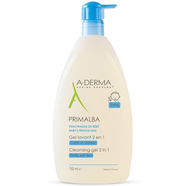 A-Derma Primalba Baby Cleansing Gel 2 in 1 Body & Hair Απαλό Καθαριστικό Gel για Σώμα και Μαλλιά 750ml A-Derma Primalba Baby Cleansing Gel 2 in 1 Body & Hair Απαλό Καθαριστικό Gel για Σώμα και Μαλλιά 750ml