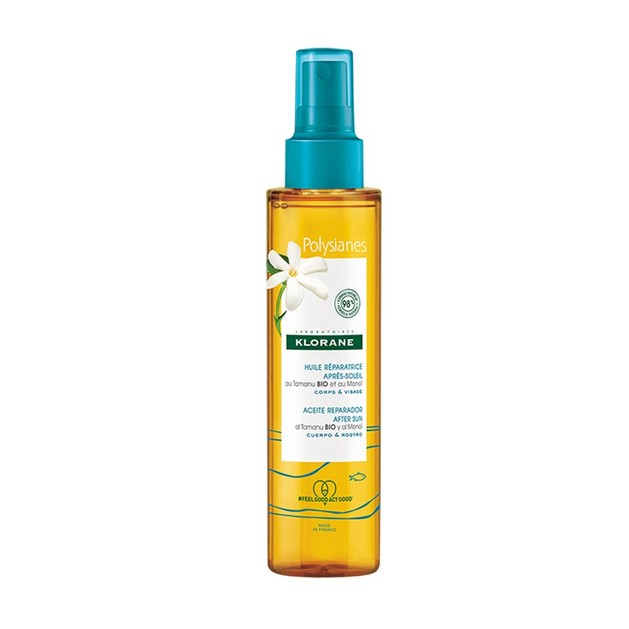 Klorane Sun Polysianes After Sun Repairature Oil with Monoi & Tamaru 150ml Klorane Sun Polysianes After Sun Repairature Oil with Monoi & Tamaru 150ml