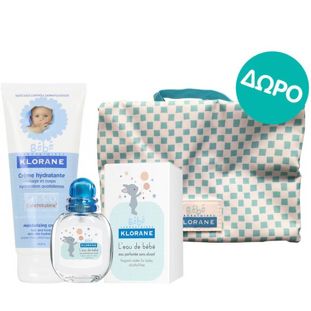 Klorane Promo Bebe Creme Hydratante 200ml & l\'eau de Bebe 50ml Δώρο Νεσεσέρ Klorane Promo Bebe Creme Hydratante 200ml & l\'eau de Bebe 50ml Δώρο Νεσεσέρ